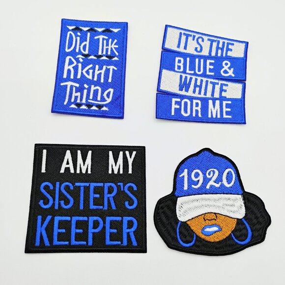 Zeta Phi Beta sorority patches set of 4 iron on - Picture 1 of 2